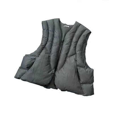 Line Vest 輪廓分割 線條 馬甲 棉服 背心